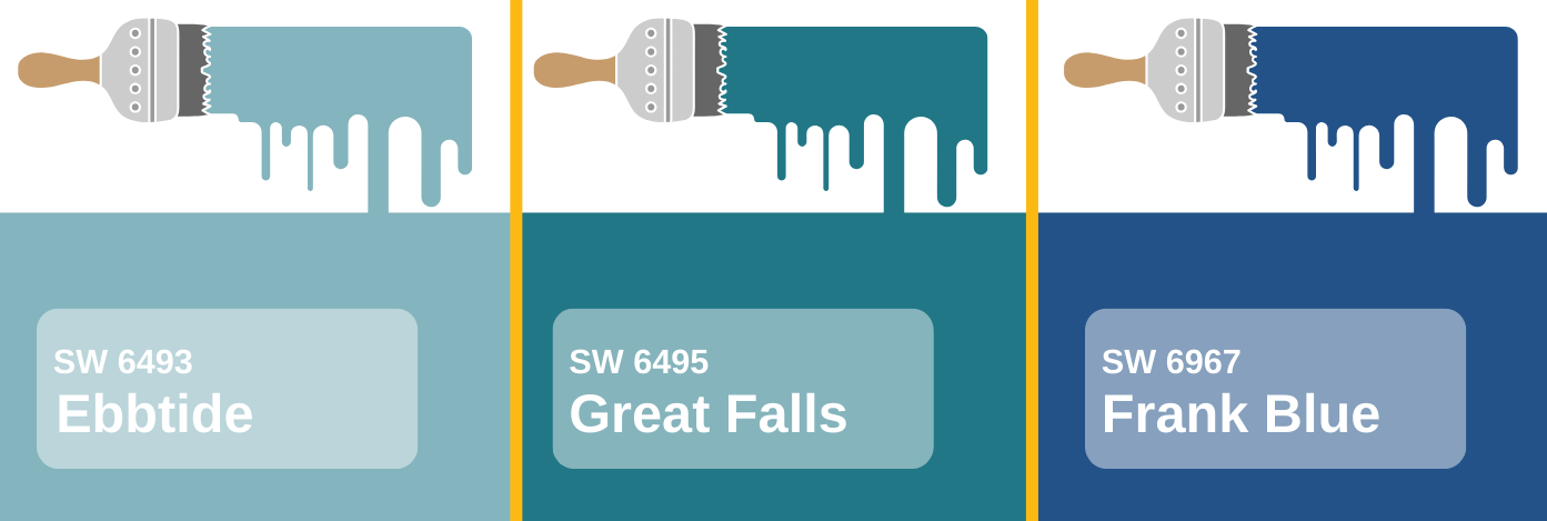 sherwin williams blue and grey color palette